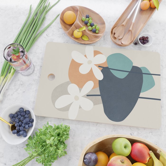 Abstract Flowers 3 Cutting Board Gallery Image 2