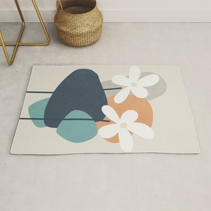 Abstract Flowers 3 Rug Gallery Image 1