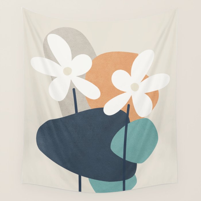 Abstract Flowers 3 Wall Tapestry Gallery Image 1