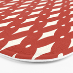 Vintage Stars I Bright Red Bath Mat Gallery Image 3