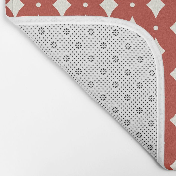 Vintage Stars I Bright Red Bath Mat Gallery Image 2