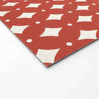 Vintage Stars I Bright Red Welcome Mat Gallery Image 2