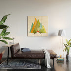 House at the foot of the mountains Wood Wall Art Gallery Image 2