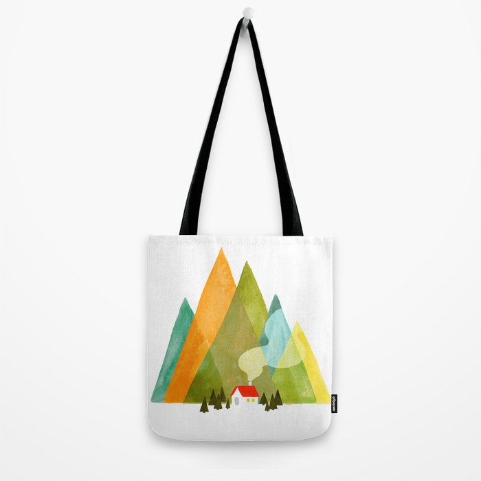 House at the foot of the mountains Tote Bag Gallery Image 2