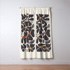 Abstract Black Florals Window Curtain Gallery Image 3
