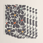 Abstract Black Florals Wrapping Paper Gallery Image 3