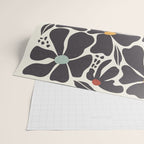Abstract Black Florals Wrapping Paper Gallery Image 2