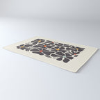 Abstract Black Florals Rug Gallery Image 3