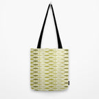Mid Century Modern Fish Stripe Pattern in Olive Khaki Green Tones Tote Bag Gallery Image 2