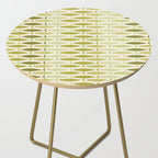 Mid Century Modern Fish Stripe Pattern in Olive Khaki Green Tones Side Table Gallery Image 2