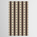 Brown Stripes And Flowers Tablecloth Gallery Image 2