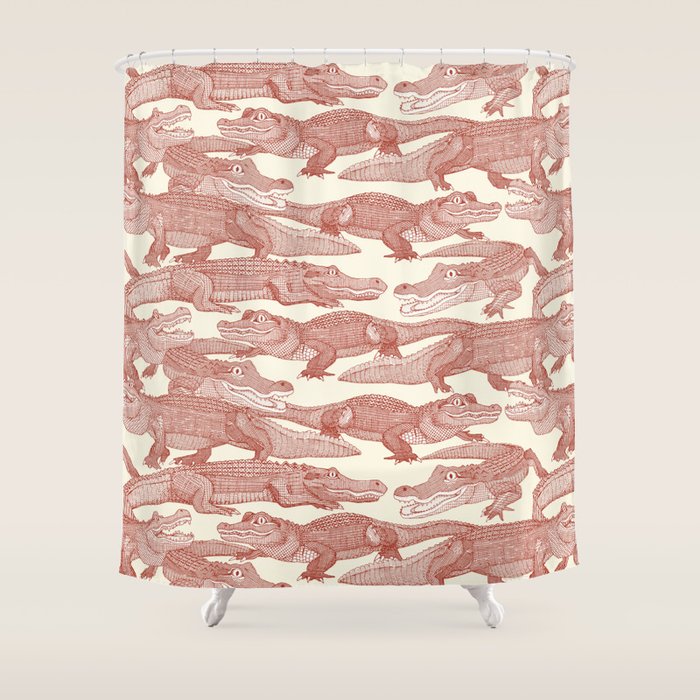 just alligators paprika Shower Curtain Gallery Image 1