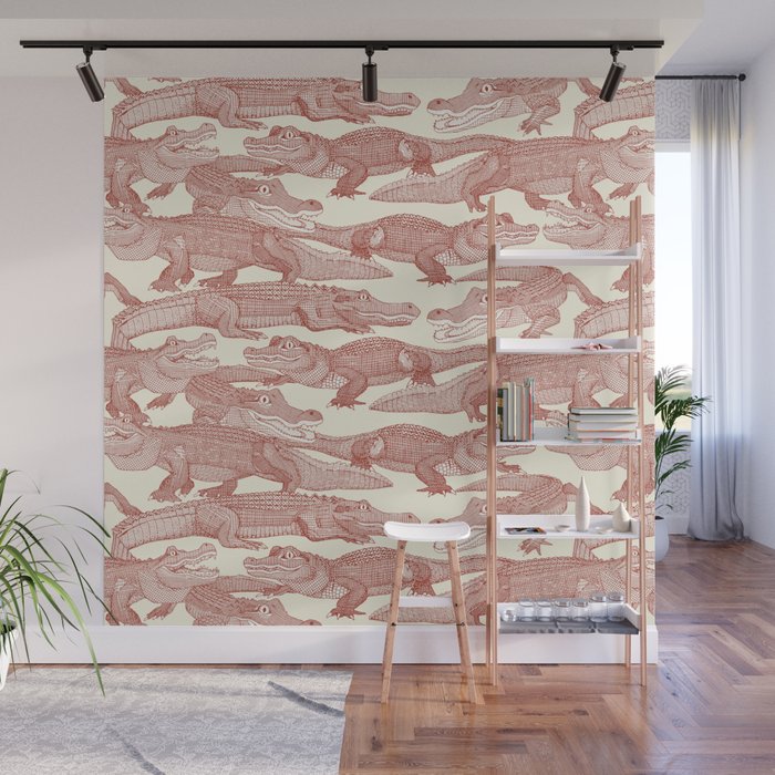 just alligators paprika Wall Mural Gallery Image 1