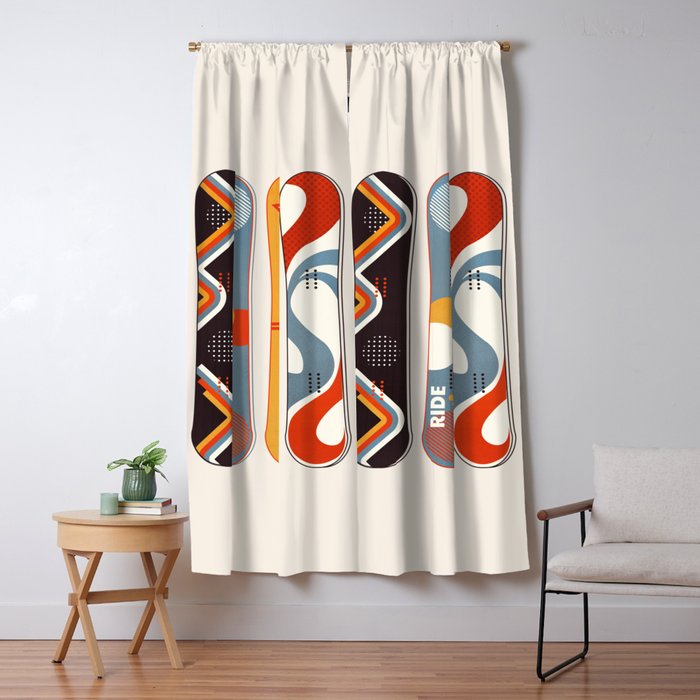 Retro Snowboards  Window Curtain Gallery Image 5