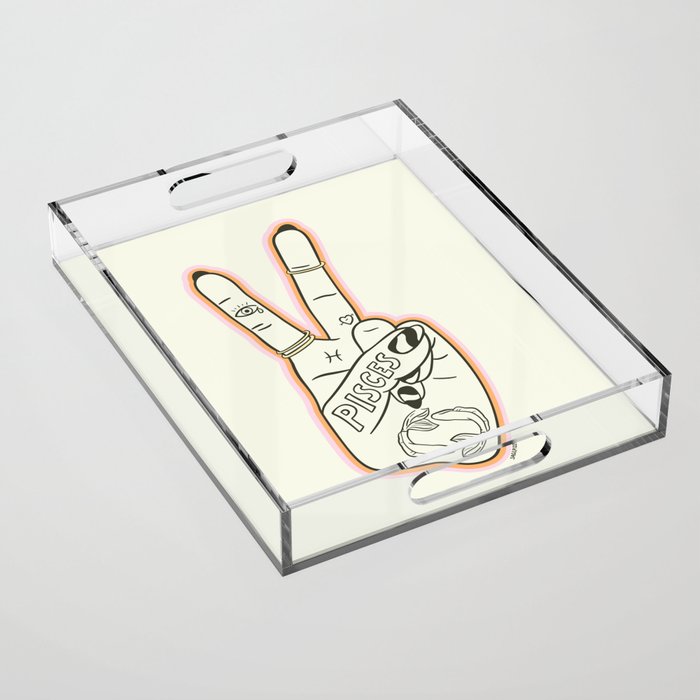 PISCES (Peace Sign Collection) Acrylic Tray Gallery Image 1