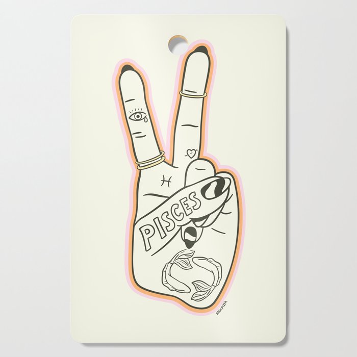 PISCES (Peace Sign Collection) Cutting Board Gallery Image 1