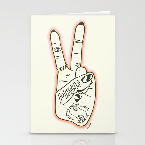 PISCES (Peace Sign Collection) Stationery Card Gallery Image 1