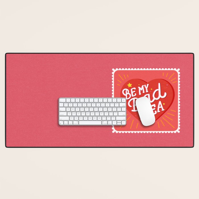 Be My Bad Idea Heart Art Desk Mat Gallery Image 1