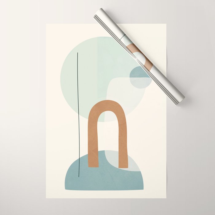 Azzurro Shapes No 55 Wrapping Paper Gallery Image 1