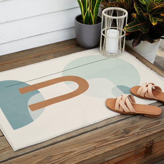 Azzurro Shapes No 55 Outdoor Rug Gallery Image 2