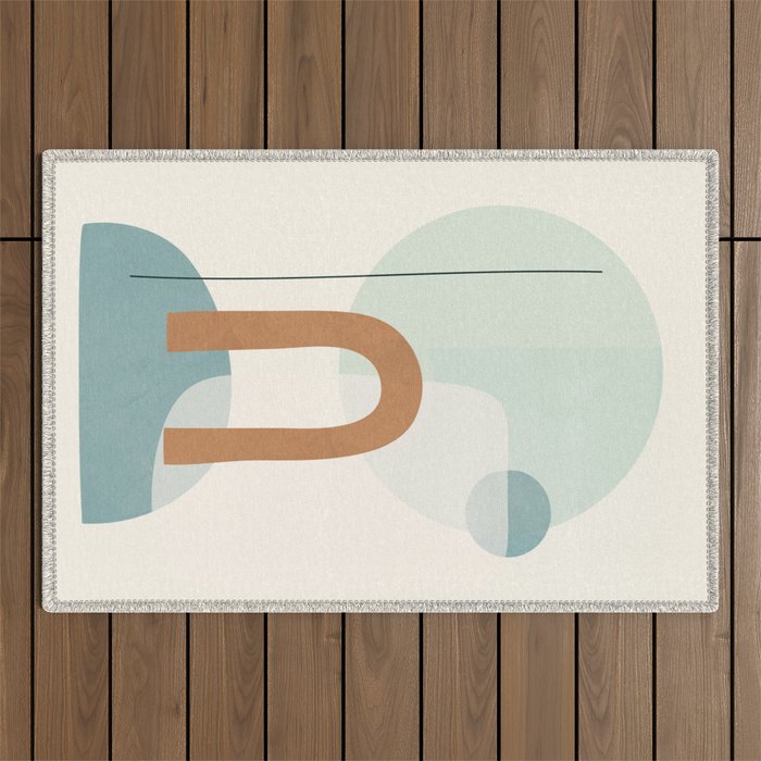 Azzurro Shapes No 55 Outdoor Rug Gallery Image 1