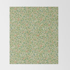 William Morris Bird and Pomegranate Green Parchment Throw Blanket Gallery Image 2