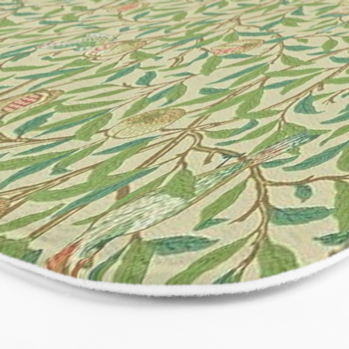 William Morris Bird and Pomegranate Green Parchment Bath Mat Gallery Image 3