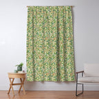 William Morris Bird and Pomegranate Green Parchment Window Curtain Gallery Image 5