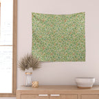 William Morris Bird and Pomegranate Green Parchment Wall Tapestry Gallery Image 2