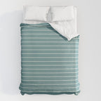 Minimal Arch XXIV Beachy Teal Modern Geometric Lines Duvet Cover Gallery Image 6