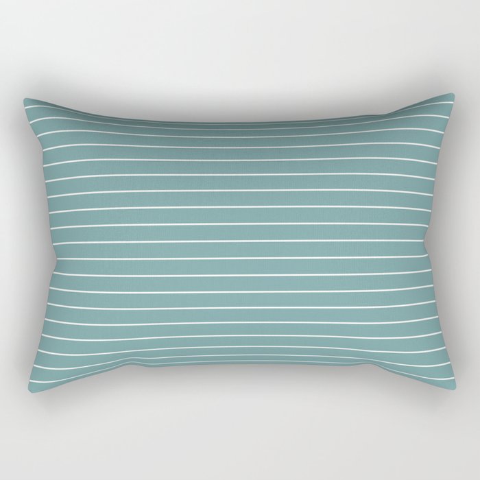 Minimal Arch XXIV Beachy Teal Modern Geometric Lines Rectangular Pillow Gallery Image 1