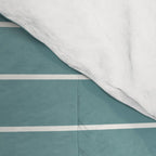 Minimal Arch XXIV Beachy Teal Modern Geometric Lines Comforter Gallery Image 4