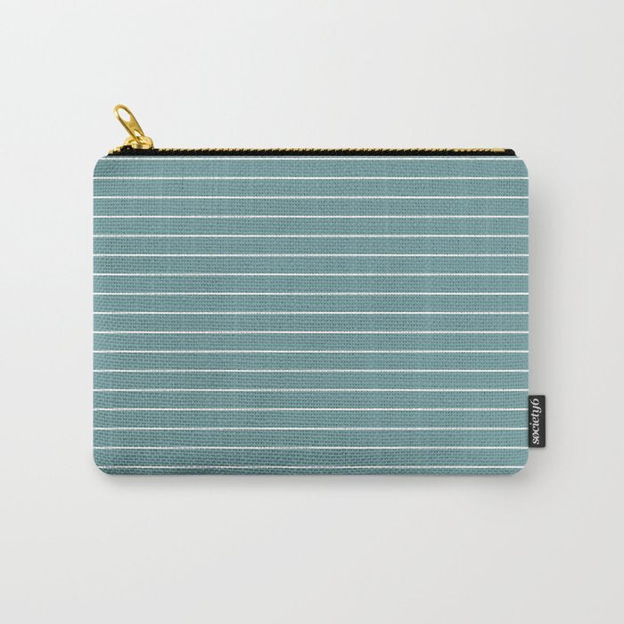 Minimal Arch XXIV Beachy Teal Modern Geometric Lines Carry All Pouch Gallery Image 1