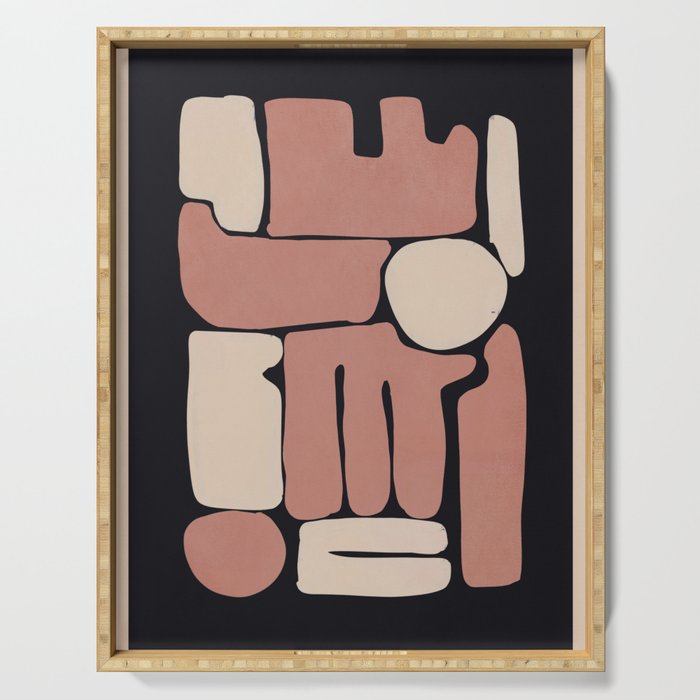 Modern Abstract Minimal Shapes 167 Serving Tray Gallery Image 1