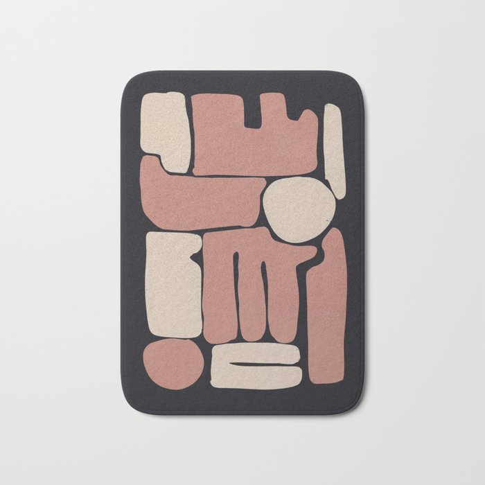 Modern Abstract Minimal Shapes 167 Bath Mat Gallery Image 1