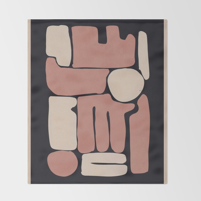 Modern Abstract Minimal Shapes 167 Throw Blanket Gallery Image 2