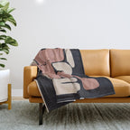 Modern Abstract Minimal Shapes 167 Throw Blanket Gallery Image 1