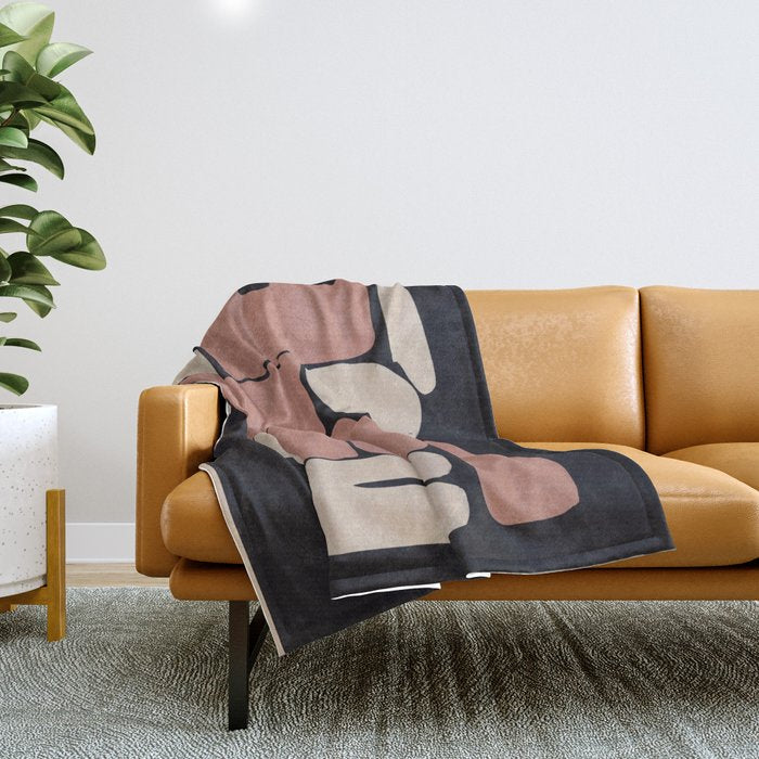 Modern Abstract Minimal Shapes 167 Throw Blanket Gallery Image 1