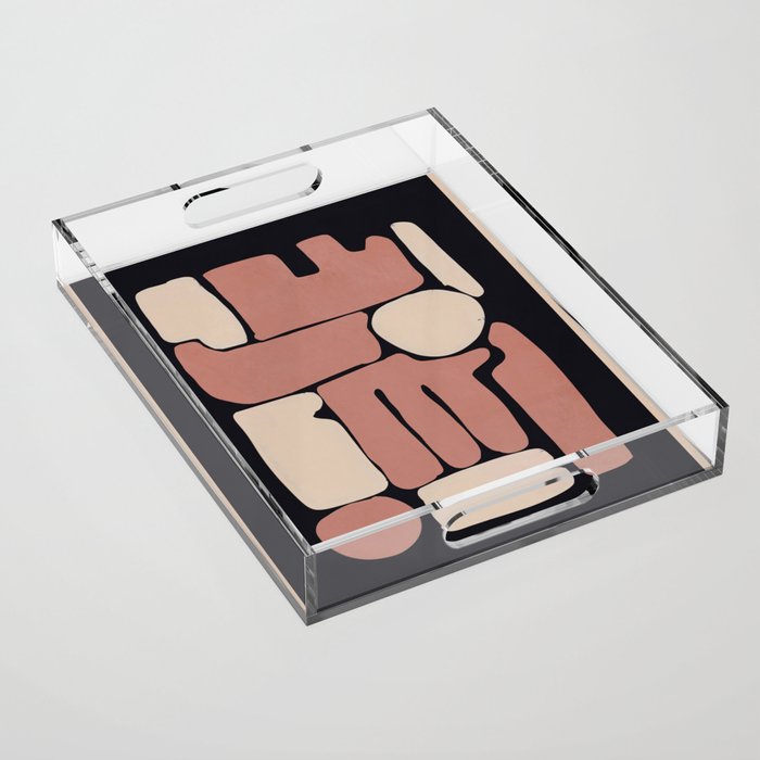 Modern Abstract Minimal Shapes 167 Acrylic Tray Gallery Image 1