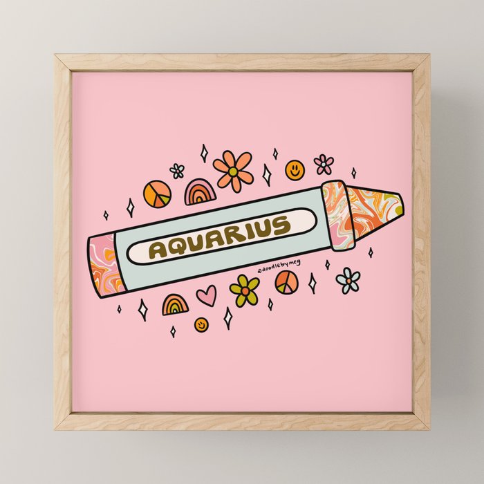 Aquarius Crayon Mini Art Print Gallery Image 1