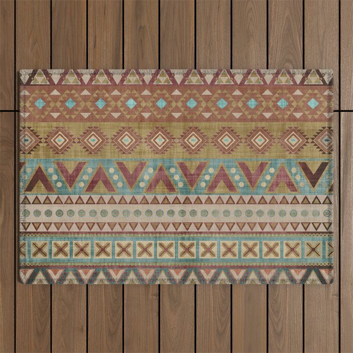 Country Western Boho Outdoor Rug Gallery Image 1