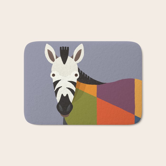 Zebra Bath Mat Gallery Image 1