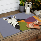 Zebra Outdoor Rug Gallery Image 2