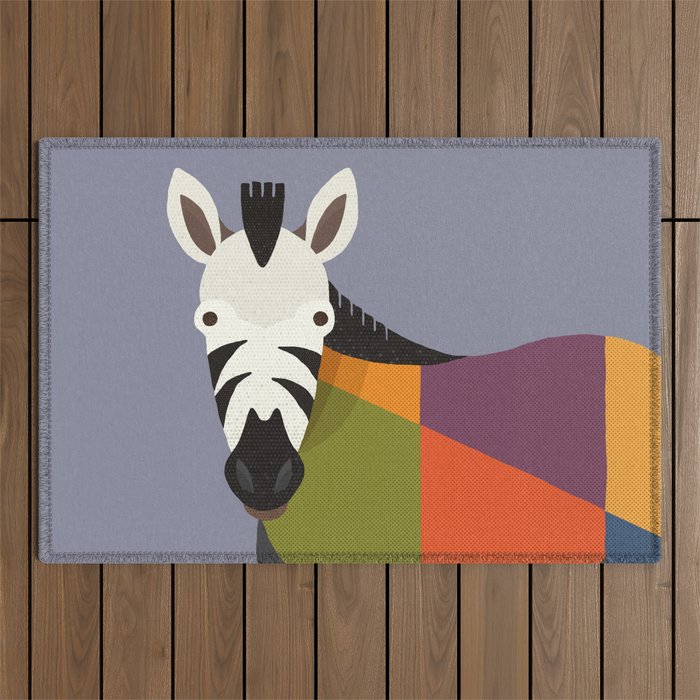 Zebra Outdoor Rug Gallery Image 1