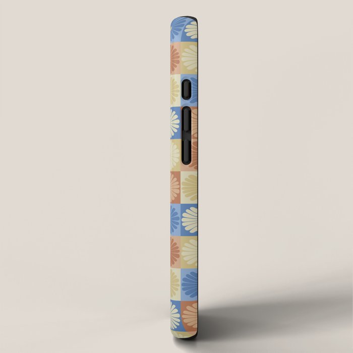 Retro Flowers Check Pattern VIII iPhone Case Gallery Image 2