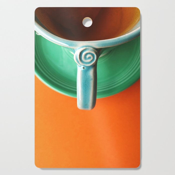 Morning Ritual colorful coffee mug photograph still life Cutting Board Gallery Image 1