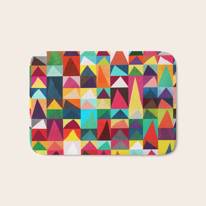 Abstract Geometric Mountains Bath Mat Gallery Image 1