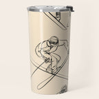 Minimal Skiers Line Art 2 Travel Mug Gallery Image 2