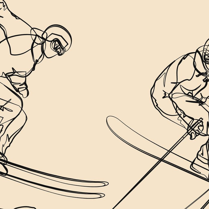 Minimal Skiers Line Art 2 Coffee Mug Gallery Image 2