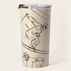 Minimal Skiers Line Art 2 Travel Mug Gallery Image 3